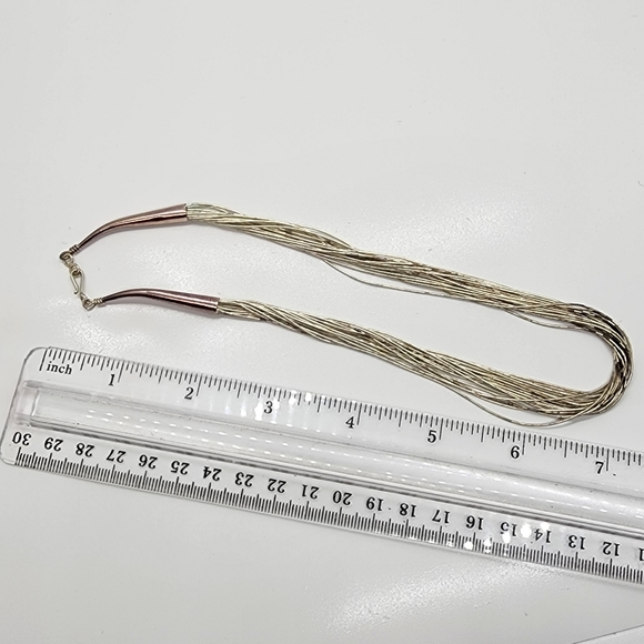 Creations In Sterling Sliver Muli Strand Liquid Necklace & Earrings - Picture 4 of 10